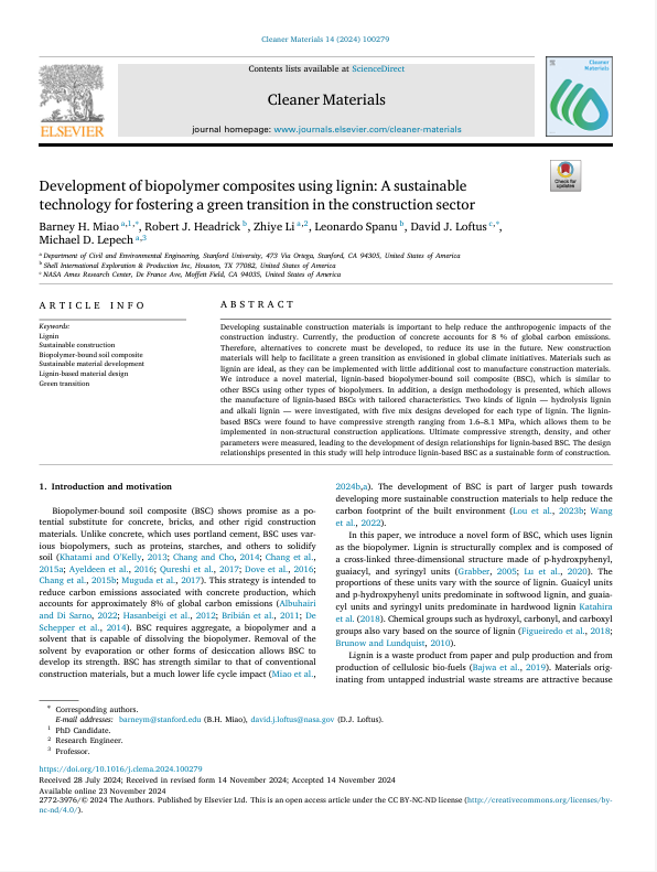 Lignin Biocomposites Paper